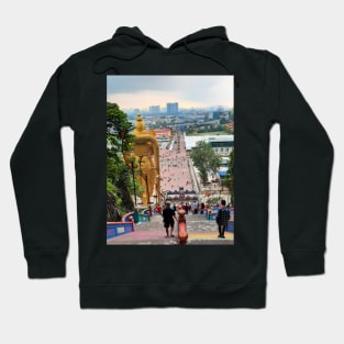 Lord Murugan in backside at staris from Batu Caves Hoodie